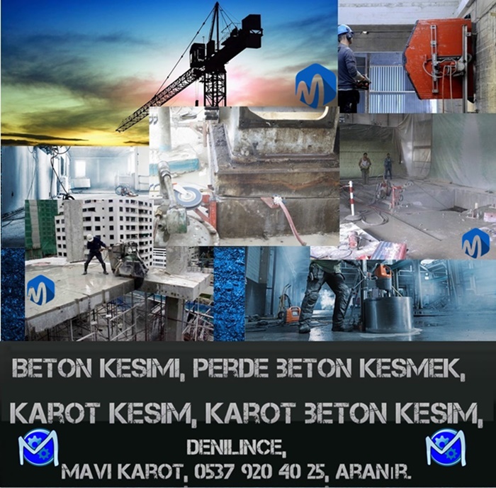 Beton kesimi, perde beton kesmek, karot kesim, karot beton kesim, Denilince, Mavi karot, 0537 920 40 25, aranır.